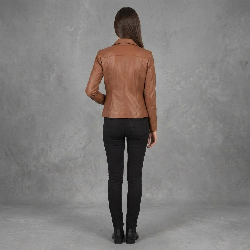 Women's Brown Leather Jacket