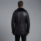 Men's Fur Cliff Black Leather Jacket