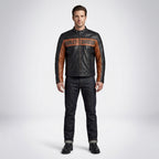 Harley Davidson Classic Cruiser Colorblock Leather Jacket