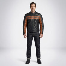 Load image into Gallery viewer, Harley Davidson Classic Cruiser Colorblock Leather Jacket
