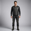 Titan-Flow Perforierte Motorradweste aus Leder – Atmungsaktiver Moto-Stil