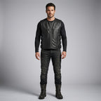 Titan-Flow Perforierte Motorradweste aus Leder – Atmungsaktiver Moto-Stil