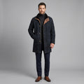 Men’s Genuine Shearling Sheepskin Leather Coat – Luxury Winter Overcoat