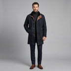 Men’s Genuine Shearling Sheepskin Leather Coat – Luxury Winter Overcoat