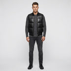 Naro Black Leather Puffer Vest – Buttery Soft Luxury Style