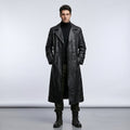 Men’s German Officer WW2 Style Leather Trench Coat – Classic Military Edition