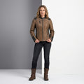 Motorradjacke für Damen Gallun Triple Vent aus Leder – Harley Style Ride Fit