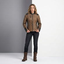 Laden Sie das Bild in den Galerie-Viewer, Motorradjacke für Damen Gallun Triple Vent aus Leder – Harley Style Ride Fit
