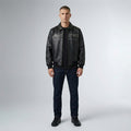 Men’s Street Collaboration Leather Bomber Jacket – Avirex Trap Style Edition