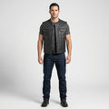 Men’s Black Embroidered Leather Vest – Pelle Pelle Urban Edition
