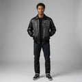 Bestickte schwarze Lederjacke für Herren – Pelle Style Street Edition