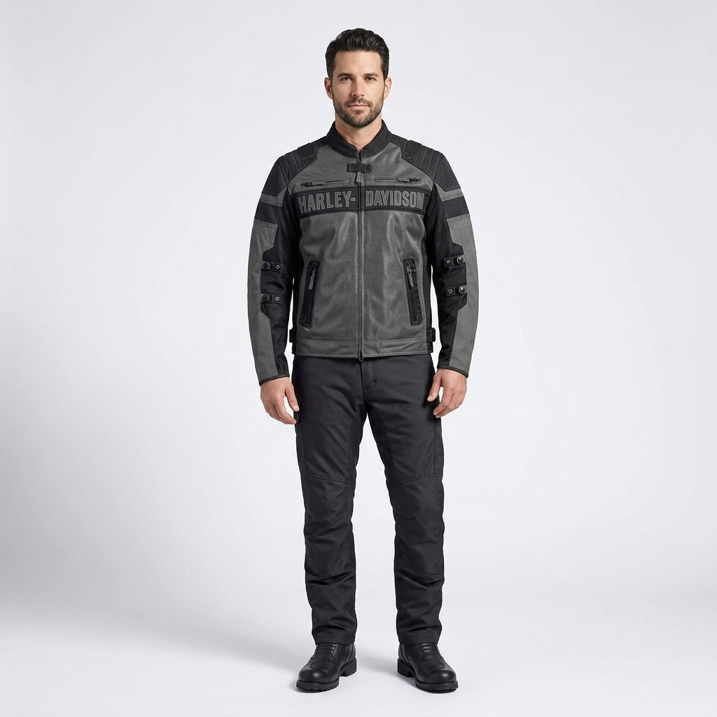 Herren Codec Textil- und Mesh-Motorradjacke – Harley Style belüftete Motorradjacke