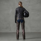 Women Black and Purple  Leather Chaps