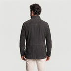 Men's Grey Suede Field Jacket