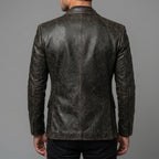 Men's Brown Leather Blazer
