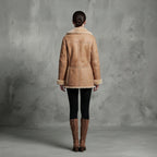 Women's Beige Shearling Jacket