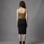 Women's Olive Leather Corset