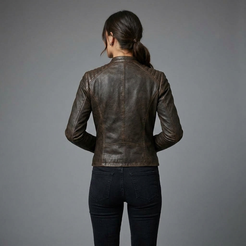 Women's Brown Leather Jacket