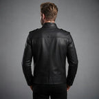 Men's Cafe Racer Real Leather Jacket