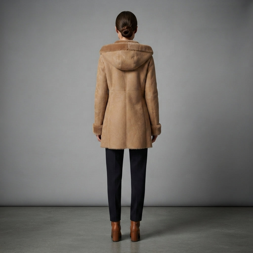 Buy Women's Lite Brown Sheepskin Coat
