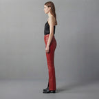 Women's Red Leather Pant