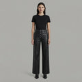 Women's Black Leather Pant