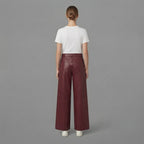 Women's Red Leather Pant