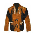 New Men’s Brown Cowboy Buckskin Leather Jacket Leather Outlet