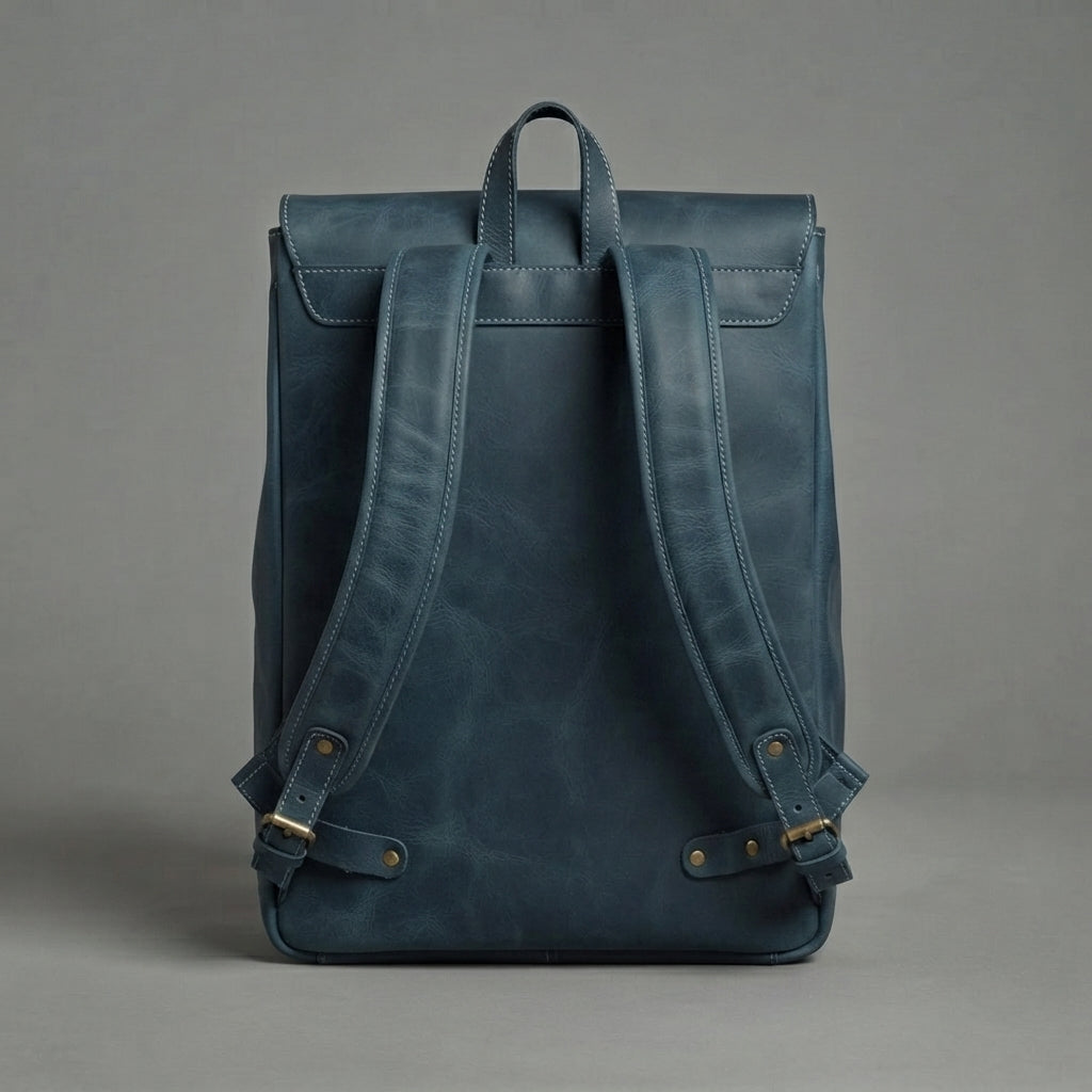 Stylish Zinc Leather Backpack