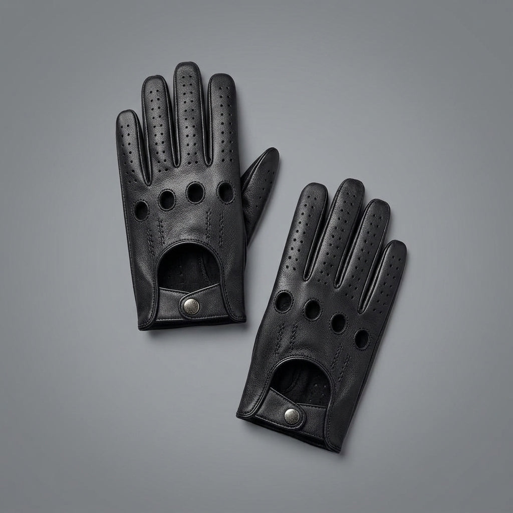 Men's Winter Genuine Leather Gloves - Leather Outlet