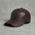 Brown Leather Premium Cap For Men