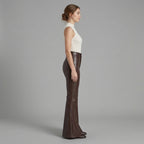 Women's Brown Leather Pant