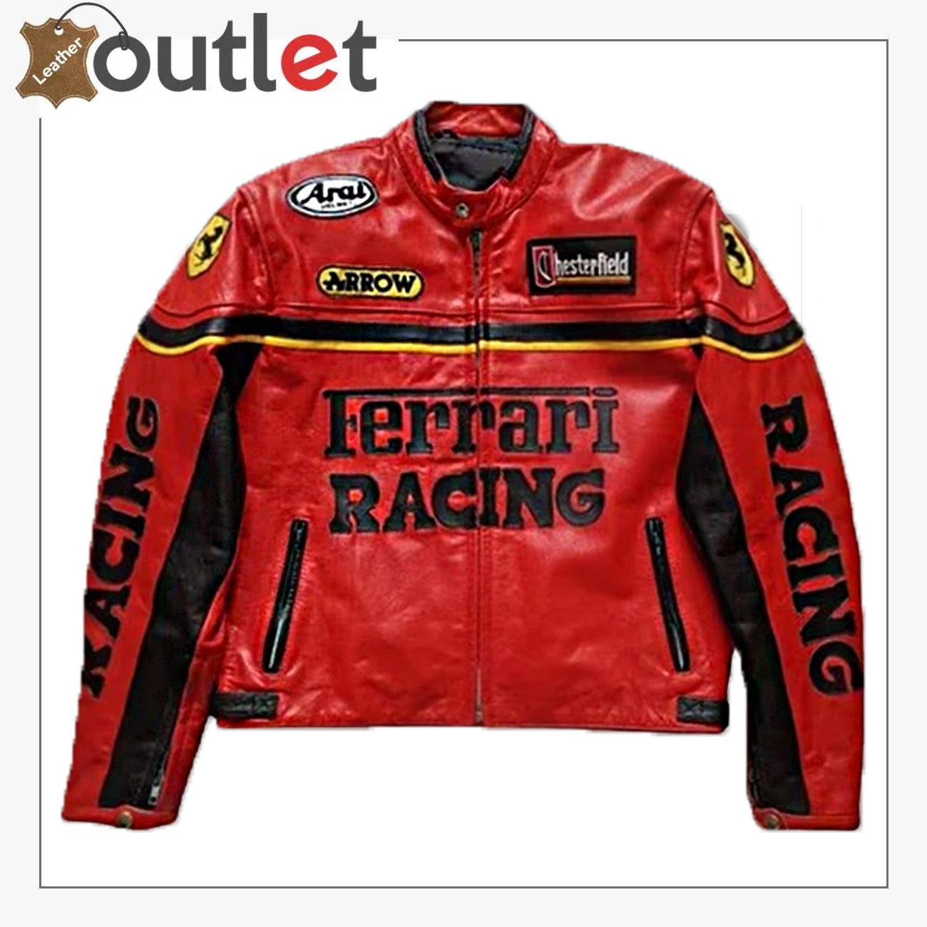 Rote Ferrari Rennjacke