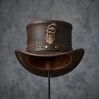 Buy Women's Stylish Brown Top Leather Hat