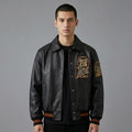 Urban Elite Leder College Jacke – Echtes Premium Leder Letterman