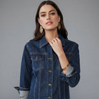 Buy Roman Blue Classic Cotton Denim Jacket  for Women's