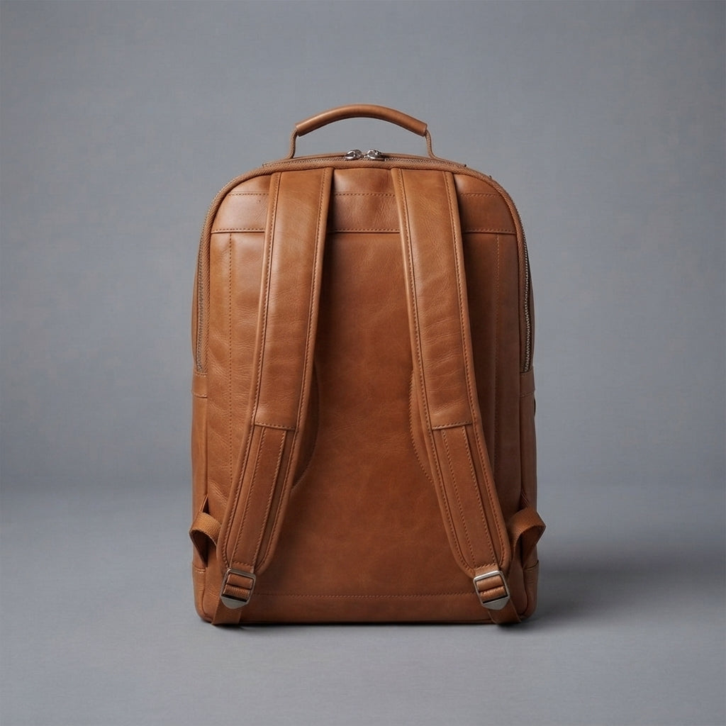 Brown Walker Cow Leather Backpack