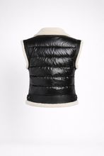 Load image into Gallery viewer, Women's Shearling &amp; Leather Moto Vest
