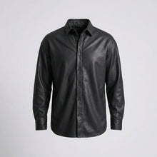 Laden Sie das Bild in den Galerie-Viewer, Men’s Genuine Lambskin Leather Shirt – Premium Slim Fit Leather Shirt
