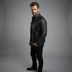 Men's Cafe Racer Real Leather Jacket