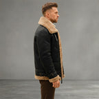 Men's Premium Shearling Fur Leather Jacket