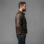 Men's Vintage Cafe Racer Leather Jacket