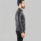 Men's Black Biker Jacket
