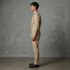 Men's Biege Leather Jumpsuit
