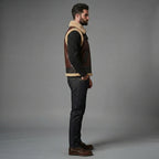 Men's  Brown  Shearling Leather Vest