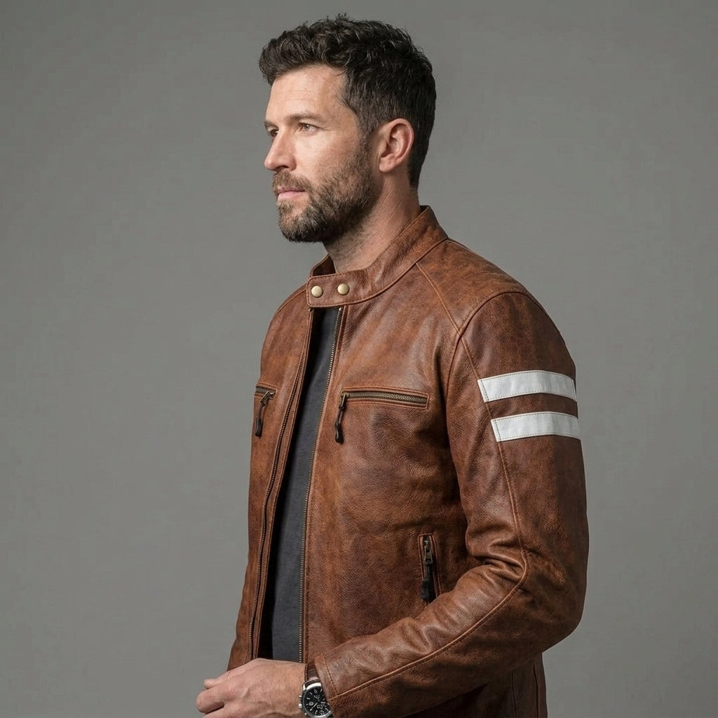 Men's Red Leather Jacket
