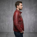 Men's Red Leather Jacket