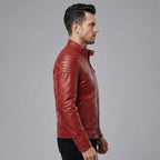 Men's Red Leather Jacket