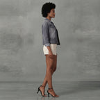 Buy Roman Grey Classic Cotton Denim Jacket  for Women's
