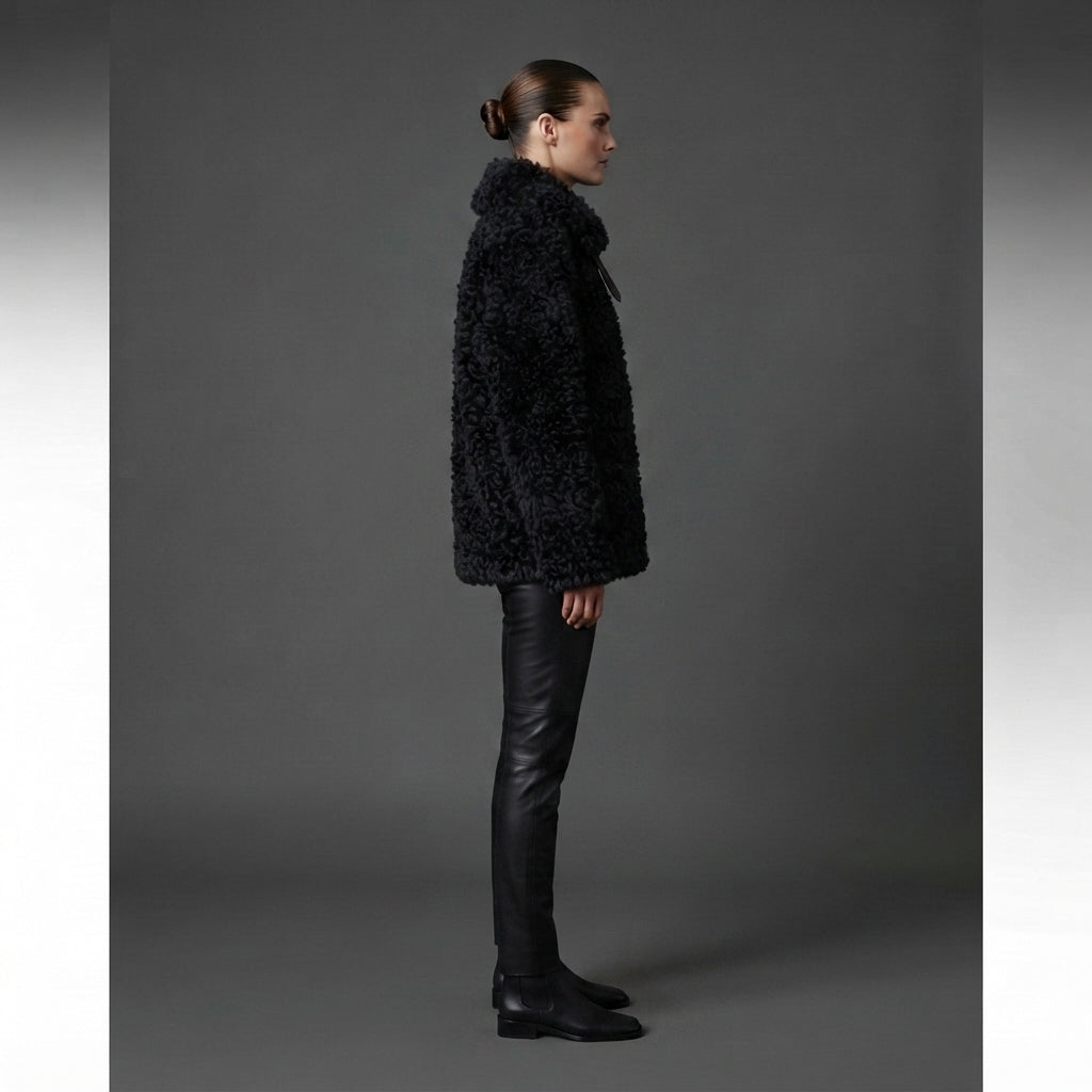 Women's Black Shearling Jacket